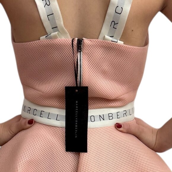 NWT Marcell Von Berlin Neoprene Blush Rose Prom Homecoming Dress Women's sz 6 - Picture 11 of 12